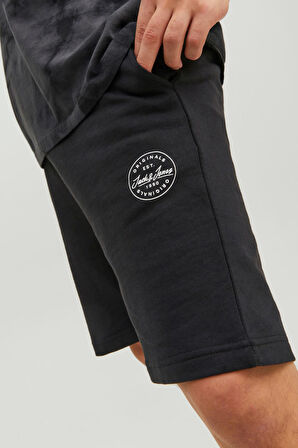Jack & Jones Erkek Jpstshark Baskı Detaylı Şort 12228647 Siyah