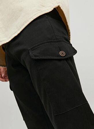 Jack & Jones Normal Bel Dar Paça Siyah Erkek Pantolon 12248431