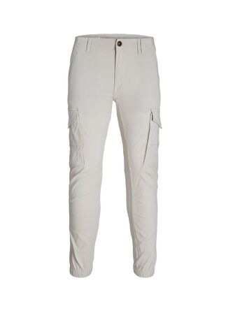 Jack & Jones Dar Paça Krem Erkek Kargo Pantolon JPSTPAUL JJFLAKE CARGO NOOS