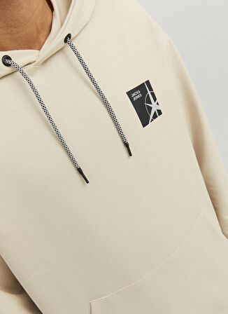 Jack & Jones Dik Yaka Gül Kurusu Erkek Sweatshırt JCOFILO SWEAT HOOD SN