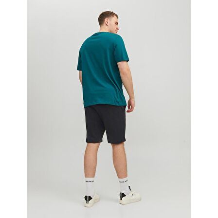 Jack&Jones Büyük Beden Siyah Erkek Penye Şort 12229945