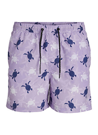 Jack & Jones Mor Erkek Şort Mayo JPSTFIJI JJSWIM AOP LY SN