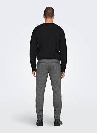 Only & Sons Normal Bel Dar Açık Gri Erkek Chino Pantolon ONSMARK SLIM CHECK PANTS 9887 NOOS