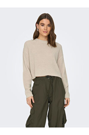 Only Kadın Düşük Omuzlu Crop Kazak - 15284453