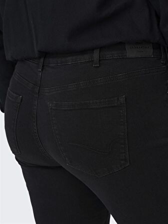 CARMAKOMA Büyük Beden Yüksel Bel Siyah Kadın Kot Pantolon 15282949