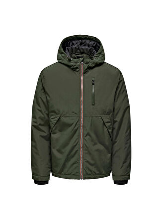 Only & Sons Haki Erkek Mont 22025214_ONSJAYDEN HOOD JACKET OTW