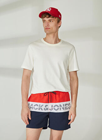 Jack & Jones Dar Kırmızı Erkek Şort JPSTFIJI JJSWIM COLORBLOCK SN