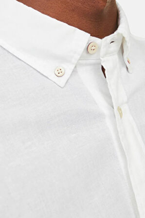 Erkek JPRBLUSUMMER SHIELD SHIRT S/S LN Gömlek - Beyaz | L