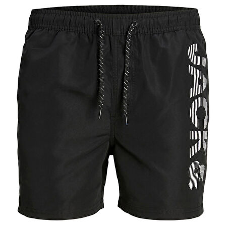 Jack & Jones Logo Erkek Siyah Mayo Şort (12225967-B)