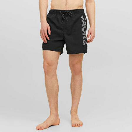 Jack & Jones Logo Erkek Siyah Mayo Şort (12225967-B)