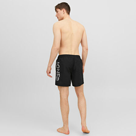Jack & Jones Logo Erkek Siyah Mayo Şort (12225967-B)