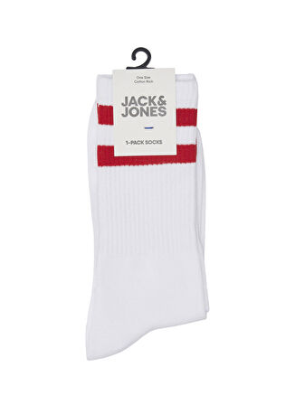 Jack & Jones Beyaz Erkek Çorap 12234474_JACKAYDEN TENNIS SOCK