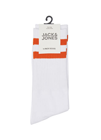 Jack & Jones Beyaz Erkek Çorap 12234474_JACKAYDEN TENNIS SOCK
