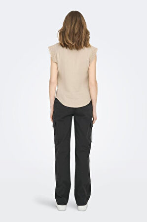 ONLTHYRA SL MIX TOP NOOS WVN AÇIK BEJ