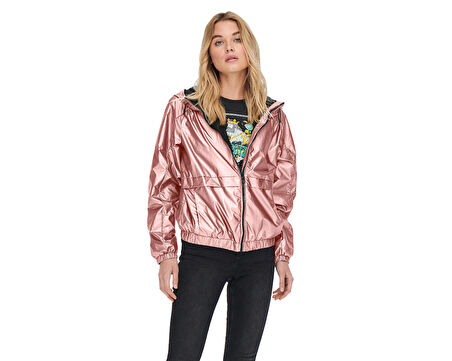 Only Onlerin Metallic Jacket Otw Rose Smoke Kadın Günlük Ceket 15244657-ROSE-SMOKE Pembe