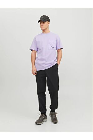JACK&JONES JCOWATER OVERLAY TEE SS CREW NECK MOR