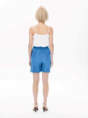 Only Lastikli Bel Mavi Kadın Şort 15259587