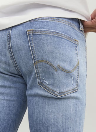Jack & Jones Düşük Bel Skinny Fit Mavi Erkek Denim Pantolon 12229197_JJILIAM JJSEAL GE 484 SN