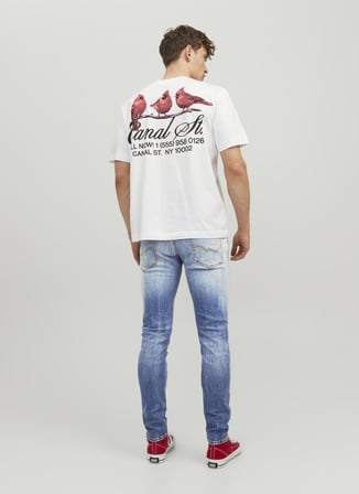 Jack & Jones Düşük Bel Skinny Fit Mavi Erkek Denim Pantolon 12229197_JJILIAM JJSEAL GE 484 SN