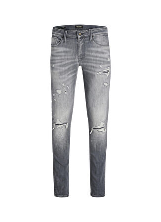 Jack & Jones Düşük Bel Skinny Fit Gri Erkek Denim Pantolon 12229187_JJILIAM JJSEAL GE 284