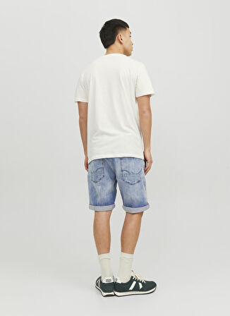 Jack & Jones Normal Mavi Erkek Denim Şort 12229210_JJIRICK JJBLAIR SHORTS GE