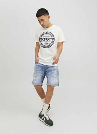 Jack & Jones Normal Mavi Erkek Denim Şort 12229210_JJIRICK JJBLAIR SHORTS GE