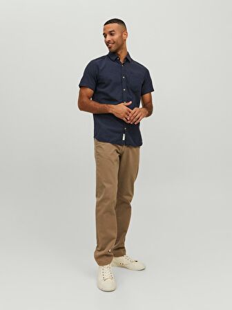 Jack&Jones Kısa Kollu Lacivert Erkek Gömlek 12235362