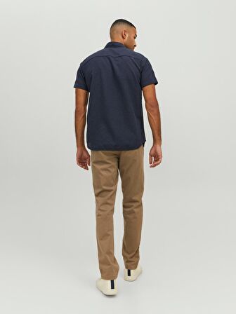 Jack&Jones Kısa Kollu Lacivert Erkek Gömlek 12235362