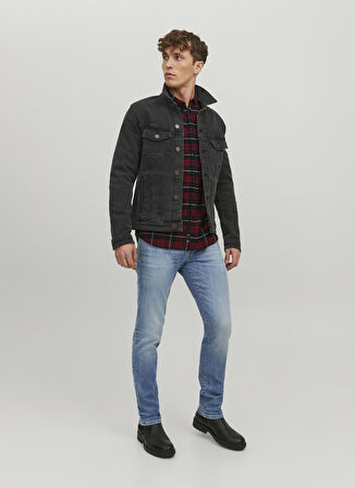 Jack & Jones Normal Bel Slim Straight Mavi Erkek Denim Pantolon 12229815_JJITIM JJDAVIS JJ 074 NOOS