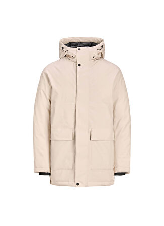 Jack & Jones Krem Erkek Mont 12235845_JJTATE PARKA