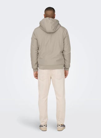 Only & Sons Açık Kahve Erkek Mont ONSMAZE HOOD JACKET OTW