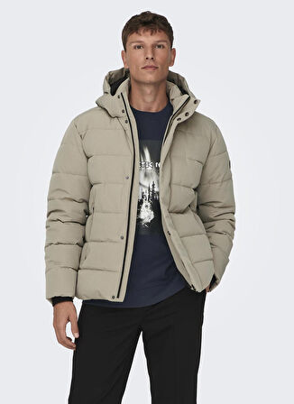 Only & Sons Açık Kahve Erkek Mont 22019598_ONSCAYSON PUFFA OTW