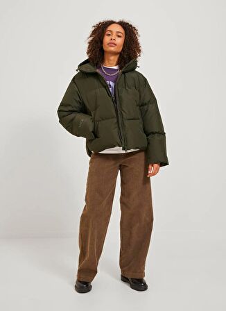 JJXX Koyu Yeşil Kadın Mont JXMISTY DOWN BLEND PUFFER JACKET OT