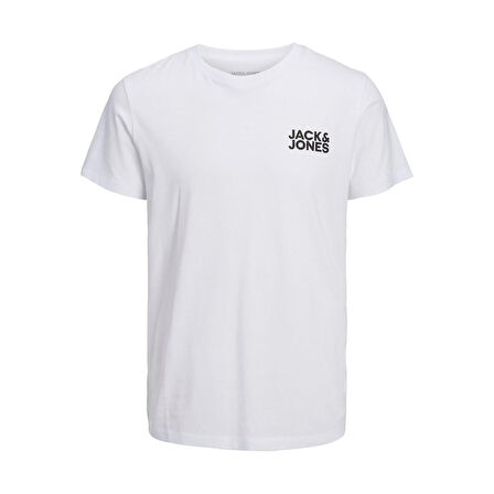 Jack & Jones Yuvarlak Yaka Beyaz Erkek T-Shirt 12151955_JJECORP LOGO TEE SS O-NECK