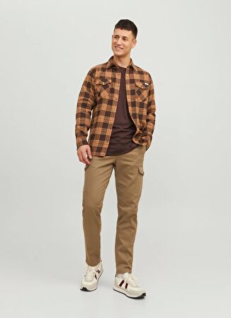 Jack & Jones Normal Bel Dar Paça Bej Erkek Pantolon 12248431