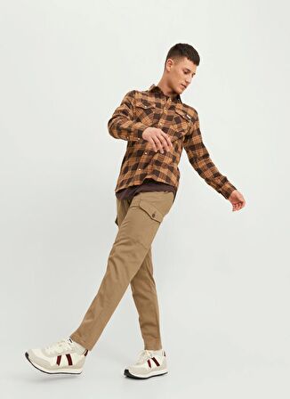 Jack & Jones Normal Bel Dar Paça Bej Erkek Pantolon 12248431