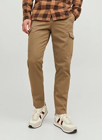 Jack & Jones Normal Bel Dar Paça Bej Erkek Pantolon 12248431