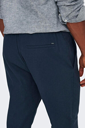 Only & Sons Erkek Onslinus Beli Lastikli Keten Pantolon 22024966 Lacivert