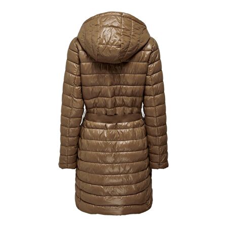 Only Kapüşonlu Kahverengi Kadın Mont 15295405
