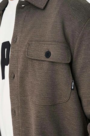 Only & Sons Erkek Onsnewkodyl Çift Cep Detaylı Uzun Kol Gömlek 22021279 Kahverengi