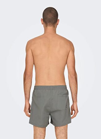 Only & Sons Gri Erkek Şort Mayo ONSTED LIFE SWIM SHORT GW 1832