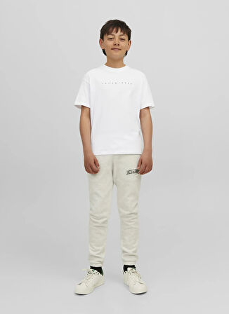 Jack & Jones Baskılı Beyaz Erkek Çocuk T-Shirt 12237435