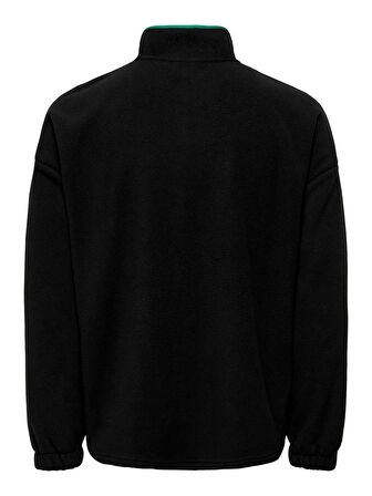 Only & Sons Erkek Yarım Fermuarlı Siyah Polar Sweatshirt - 22026415