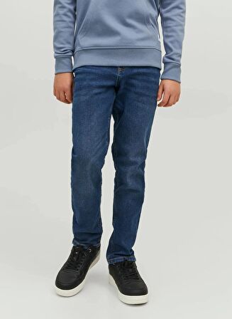 Jack & Jones Açık Mavi Erkek Çocuk Boru Paça Uzun Düz Denim Pantolon JJIGLENN JJIORIGINAL MF 070 NOOS JN