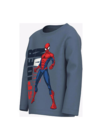 Name İt Mavi Erkek Bebek Bisiklet Yaka Uzun Kollu T-Shirt NMMJANY SPIDERMAN LS TOP NOOS MAR