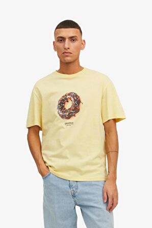 Jack & Jones Jordimensional Tee Ss Crew Neck Tg Beyaz Erkek T-shirt 12238166-Frenc