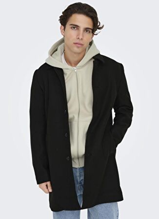 Only Siyah Erkek Mont ONSADAM COAT OTW VD