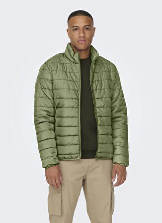 Only & Sons Yeşil Erkek Mont ONSBRON QUILT JACKET OTW VD