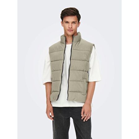 ONLY & SONS ONSMELVIN LIFE PUFFER VEST OTW VD BEJ