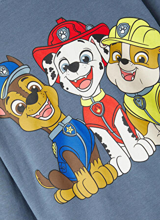 Name İt Baskılı Mavi Erkek T-Shirt NMMJARIM PAWPATROL LS TOP CPLG